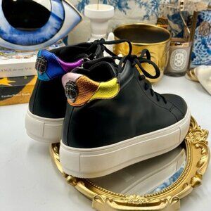 🆕 KURT GEIGER LONDON 🧿 NWOB Laney Eagle High-Top Sneakers, Black, Sz 36